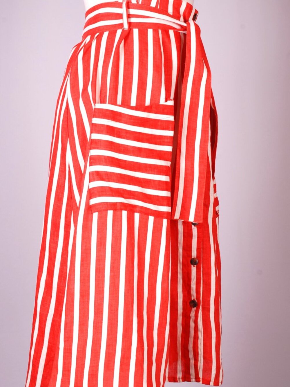 NWT Faithful the Brand Gonzales Linen Striped Skirt, Sz- 8 - Picture 7 of 10